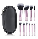 Kit com 10 Pincéis de Maquiagem com Bolsa – Pincéis Cosméticos para Sombra, Base, Pó Solto, Blush, Detalhes e Esfumar – Ferramentas de Beleza para Maquiagem.